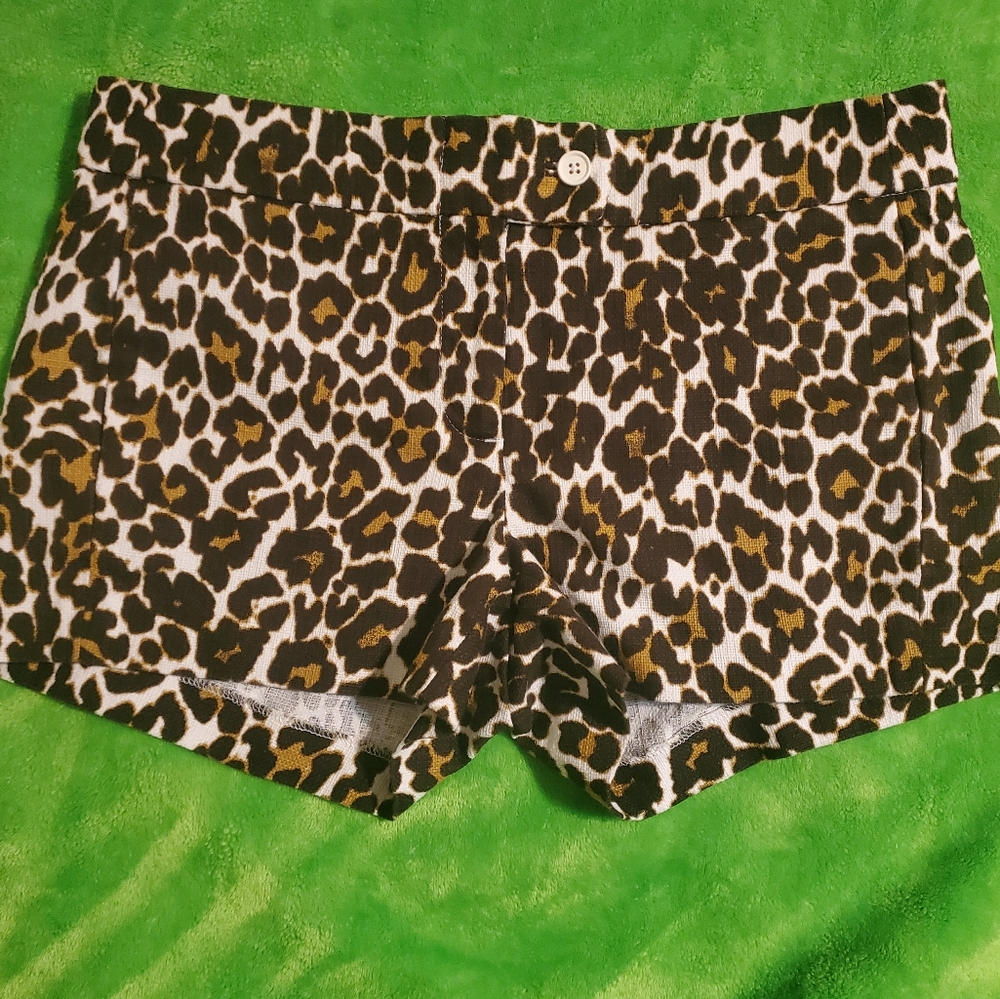 J. CREW leopard shorts